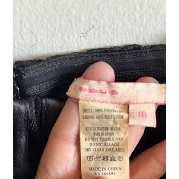 ISSUE Sculpted Stripe Womens Spaghetti Straps Maxi Dress Navy Slim Fit Size 16 - Picture 12 of 12